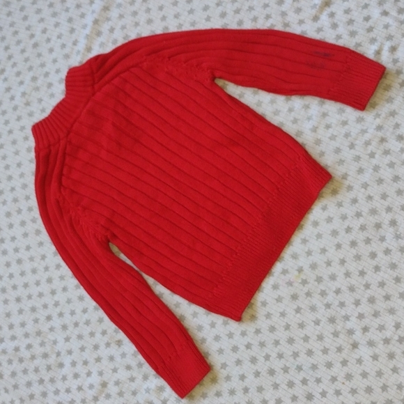 Soft, Ribbed, Bright Red Sweater - FREE with Purchase - Picture 4 of 5